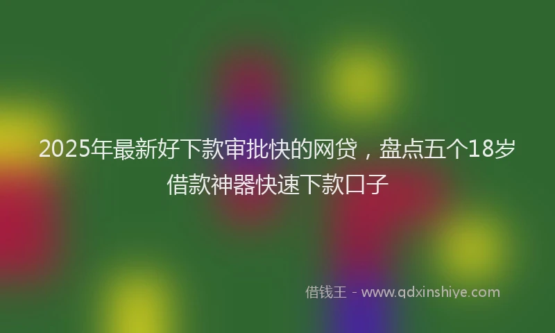2025年最新好下款审批快的网贷，盘点五个18岁借款神器快速下款口子