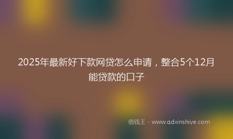 2025年最新好下款网贷怎么申请，整合5个12月能贷款的口子