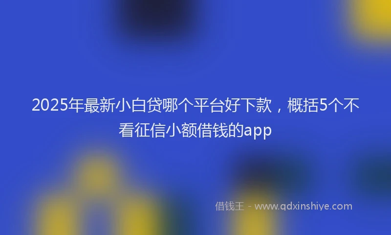 2025年最新小白贷哪个平台好下款，概括5个不看征信小额借钱的app