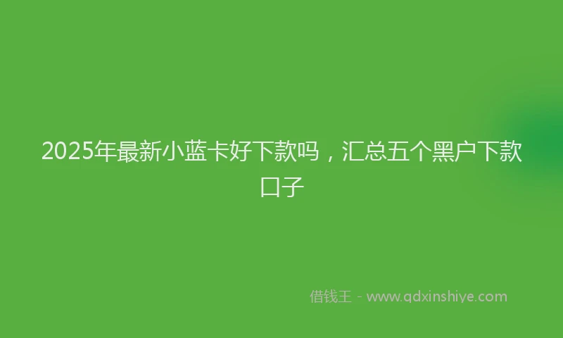 2025年最新小蓝卡好下款吗，汇总五个黑户下款口子
