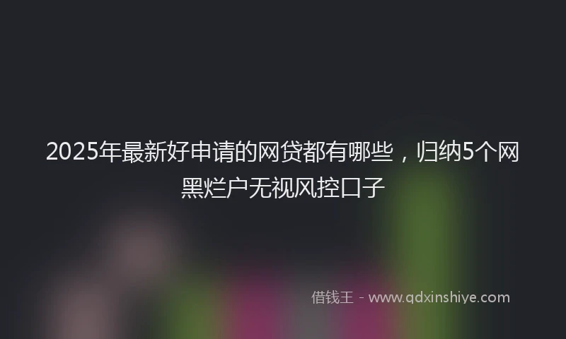 2025年最新好申请的网贷都有哪些，归纳5个网黑烂户无视风控口子