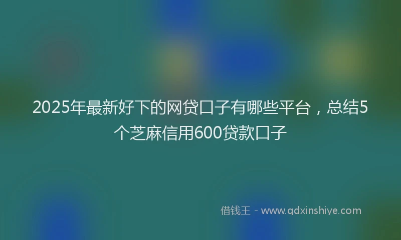 2025年最新好下的网贷口子有哪些平台，总结5个芝麻信用600贷款口子