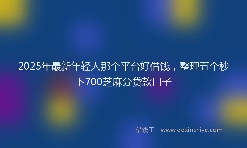 2025年最新年轻人那个平台好借钱，整理五个秒下700芝麻分贷款口子