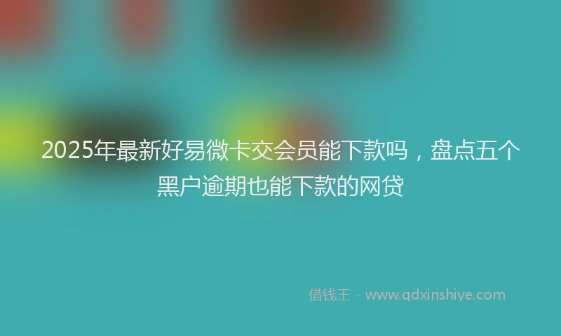 2025年最新好易微卡交会员能下款吗，盘点五个黑户逾期也能下款的网贷