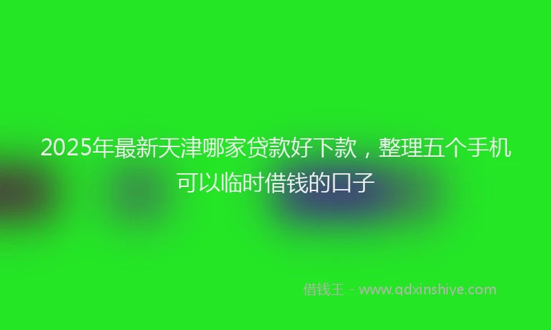 2025年最新天津哪家贷款好下款，整理五个手机可以临时借钱的口子