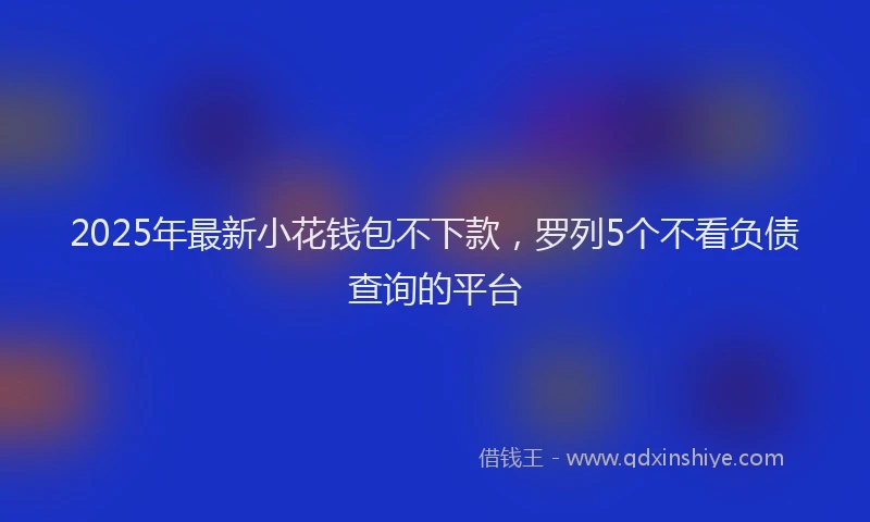 2025年最新小花钱包不下款，罗列5个不看负债查询的平台