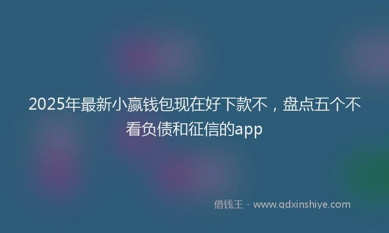2025年最新小赢钱包现在好下款不，盘点五个不看负债和征信的app