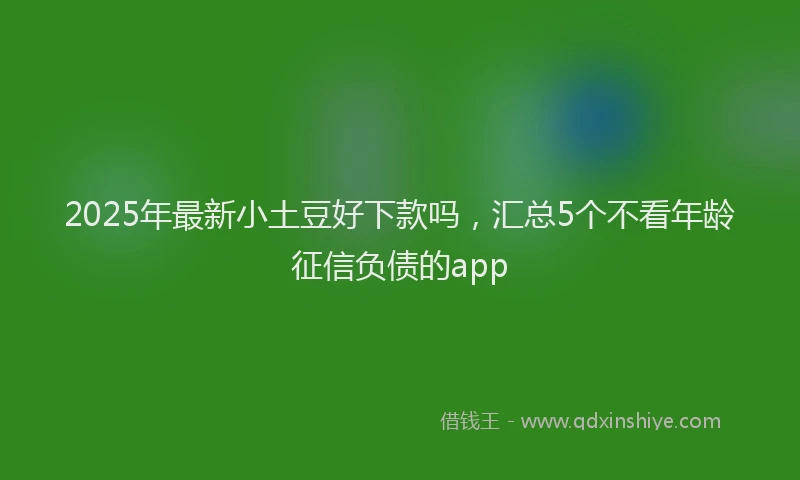 2025年最新小土豆好下款吗，汇总5个不看年龄征信负债的app