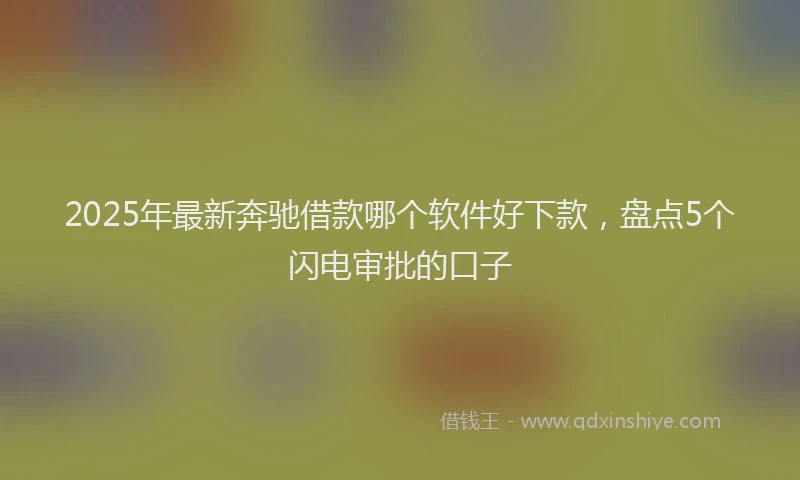 2025年最新奔驰借款哪个软件好下款，盘点5个闪电审批的口子