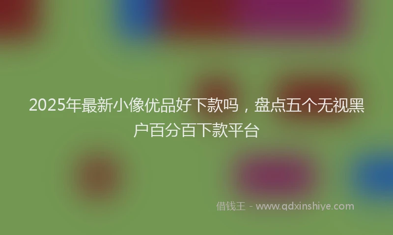 2025年最新小像优品好下款吗，盘点五个无视黑户百分百下款平台
