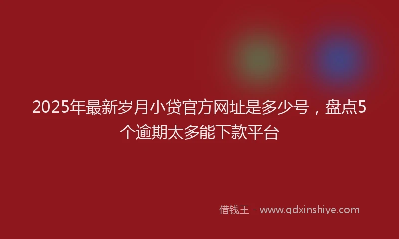 2025年最新岁月小贷官方网址是多少号，盘点5个逾期太多能下款平台