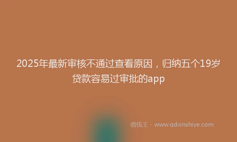 2025年最新审核不通过查看原因，归纳五个19岁贷款容易过审批的app