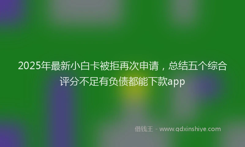 2025年最新小白卡被拒再次申请，总结五个综合评分不足有负债都能下款app