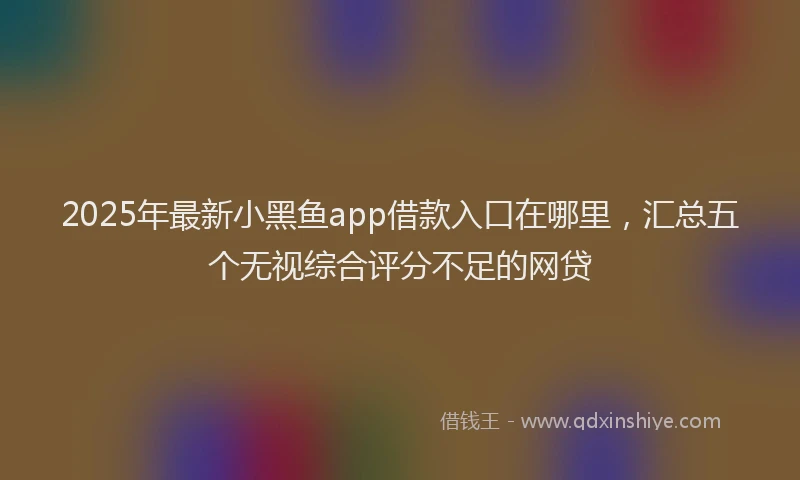 2025年最新小黑鱼app借款入口在哪里，汇总五个无视综合评分不足的网贷