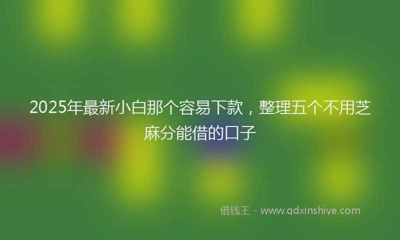 2025年最新小白那个容易下款，整理五个不用芝麻分能借的口子