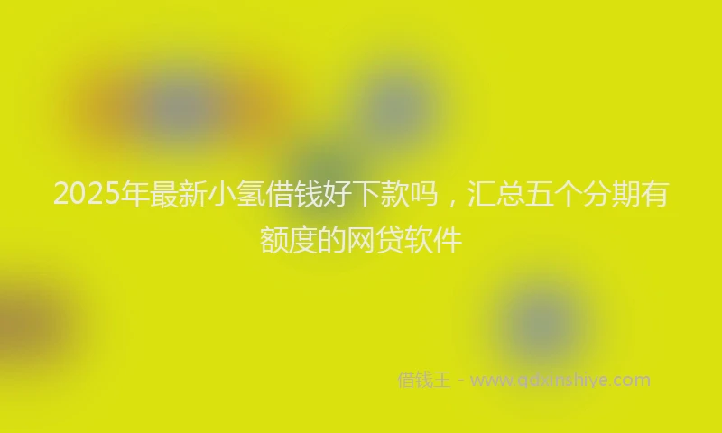 2025年最新小氢借钱好下款吗，汇总五个分期有额度的网贷软件