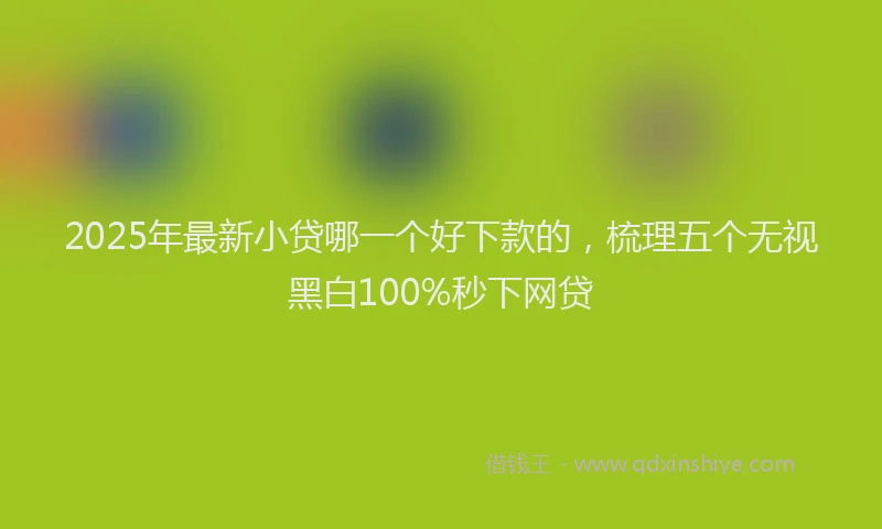 2025年最新小贷哪一个好下款的，梳理五个无视黑白100%秒下网贷