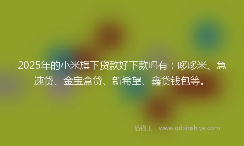 2025年的小米旗下贷款好下款吗有：哆哆米、急速贷、金宝盒贷、新希望、鑫贷钱包等。