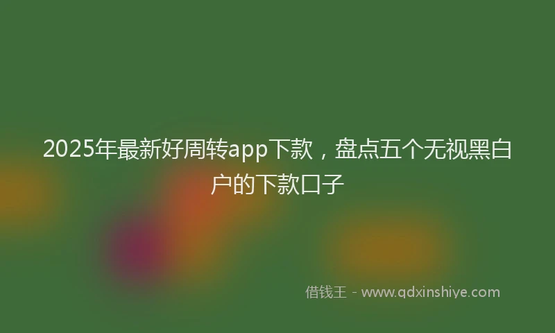 2025年最新好周转app下款，盘点五个无视黑白户的下款口子