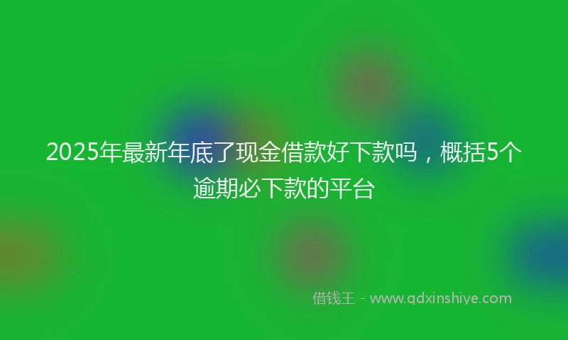 2025年最新年底了现金借款好下款吗，概括5个逾期必下款的平台