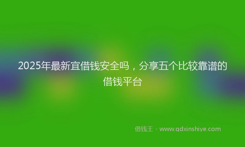 2025年最新宜借钱安全吗，分享五个比较靠谱的借钱平台