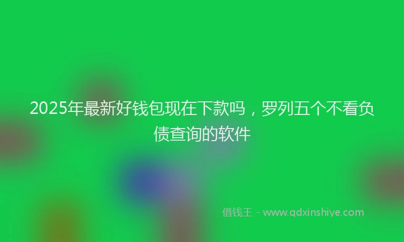2025年最新好钱包现在下款吗，罗列五个不看负债查询的软件