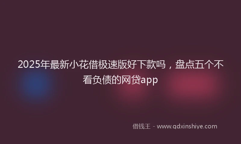 2025年最新小花借极速版好下款吗，盘点五个不看负债的网贷app