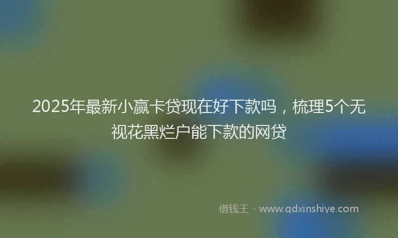 2025年最新小赢卡贷现在好下款吗，梳理5个无视花黑烂户能下款的网贷