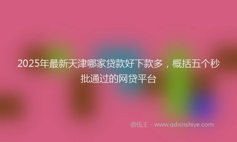2025年最新天津哪家贷款好下款多，概括五个秒批通过的网贷平台