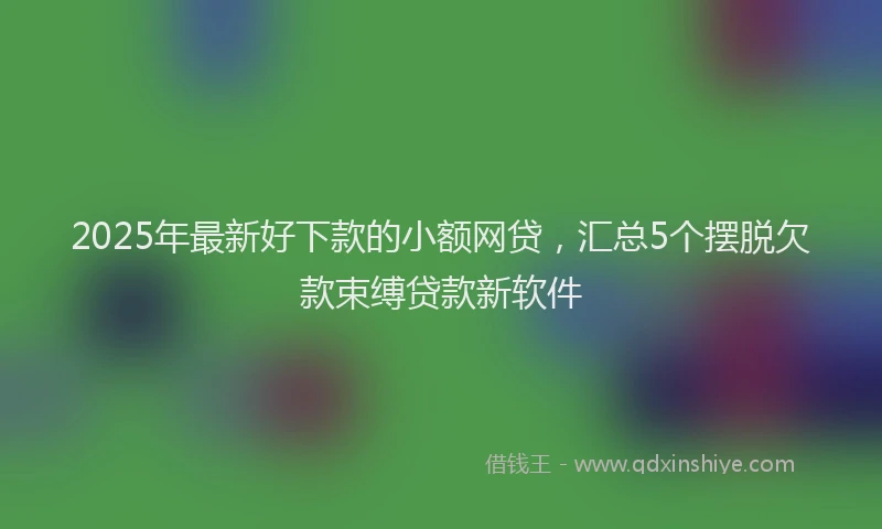 2025年最新好下款的小额网贷，汇总5个摆脱欠款束缚贷款新软件