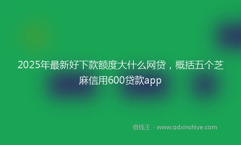 2025年最新好下款额度大什么网贷，概括五个芝麻信用600贷款app