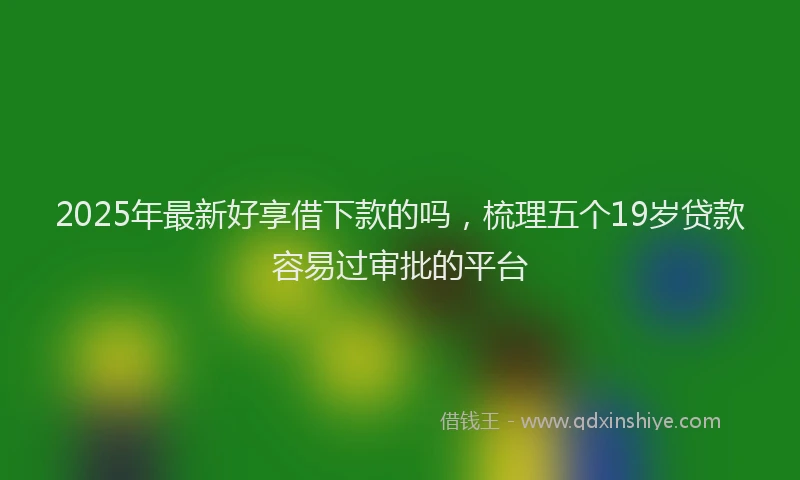 2025年最新好享借下款的吗，梳理五个19岁贷款容易过审批的平台