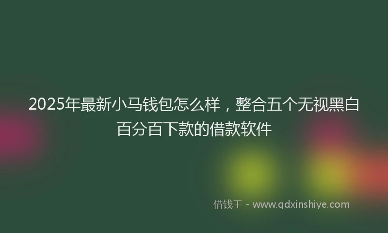2025年最新小马钱包怎么样，整合五个无视黑白百分百下款的借款软件