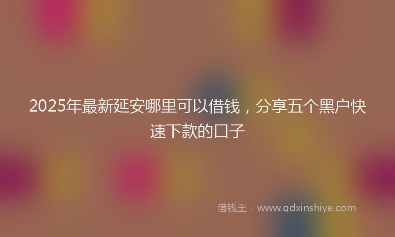 2025年最新延安哪里可以借钱，分享五个黑户快速下款的口子