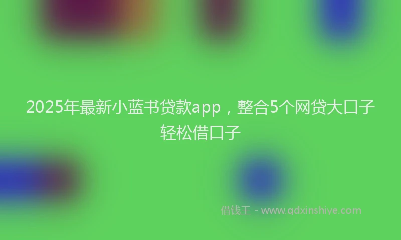 2025年最新小蓝书贷款app，整合5个网贷大口子轻松借口子