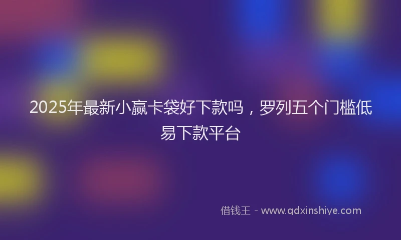 2025年最新小赢卡袋好下款吗，罗列五个门槛低易下款平台