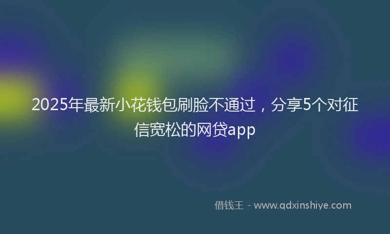 2025年最新小花钱包刷脸不通过，分享5个对征信宽松的网贷app
