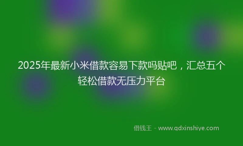 2025年最新小米借款容易下款吗贴吧，汇总五个轻松借款无压力平台