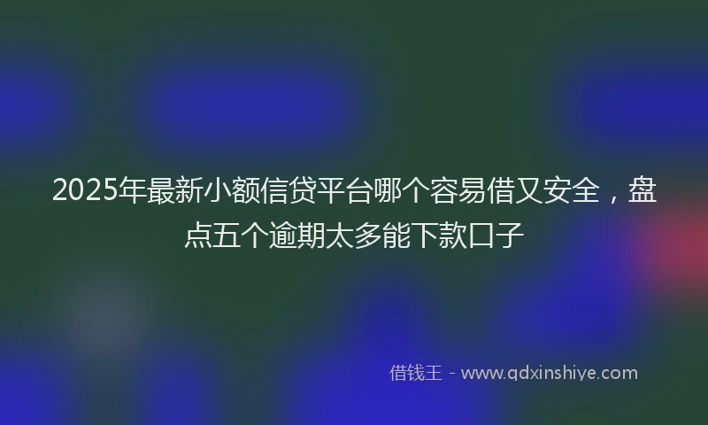 2025年最新小额信贷平台哪个容易借又安全，盘点五个逾期太多能下款口子