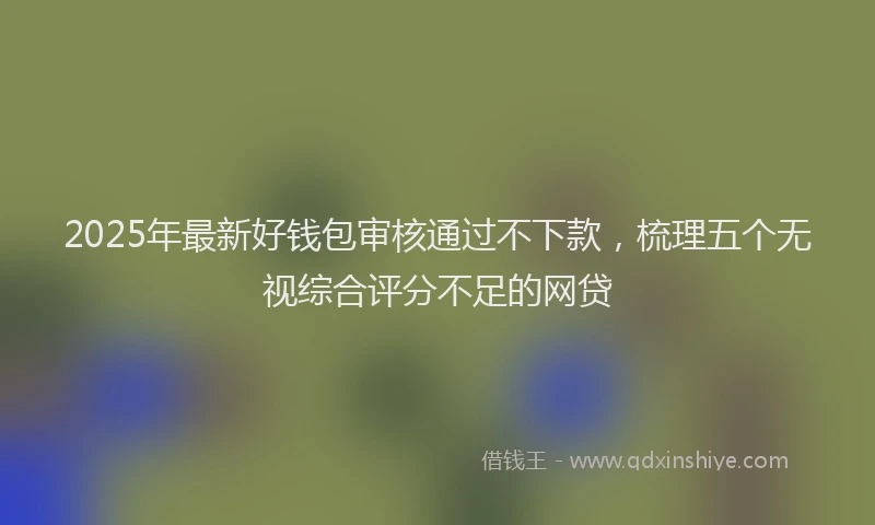 2025年最新好钱包审核通过不下款，梳理五个无视综合评分不足的网贷