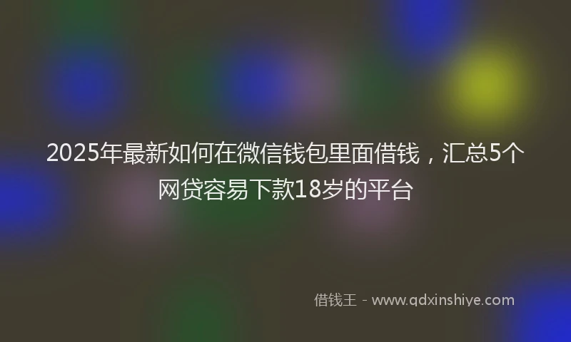 2025年最新如何在微信钱包里面借钱，汇总5个网贷容易下款18岁的平台