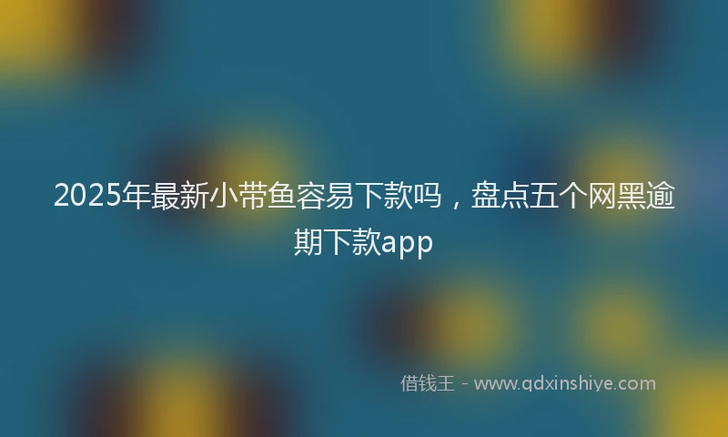 2025年最新小带鱼容易下款吗，盘点五个网黑逾期下款app