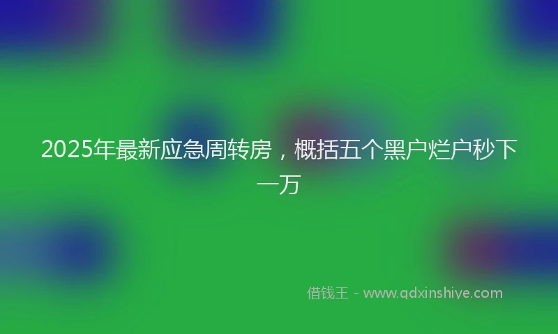 2025年最新应急周转房，概括五个黑户烂户秒下一万