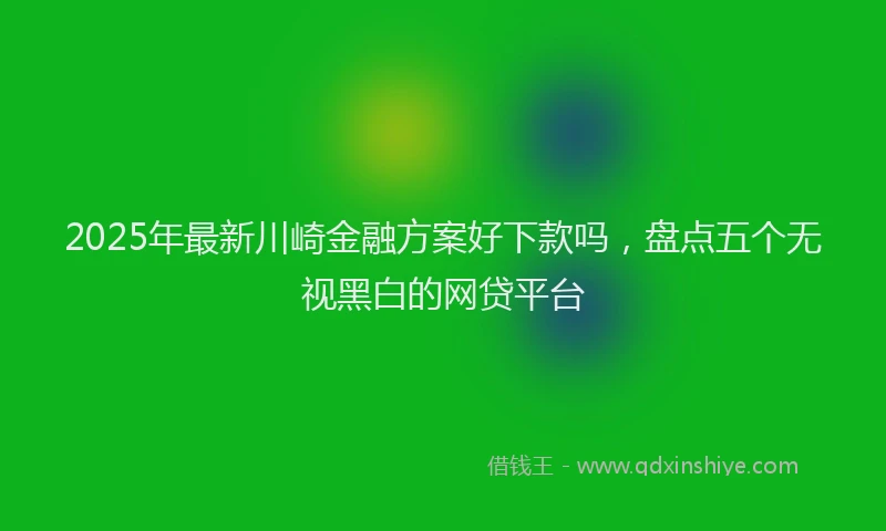 2025年最新川崎金融方案好下款吗，盘点五个无视黑白的网贷平台