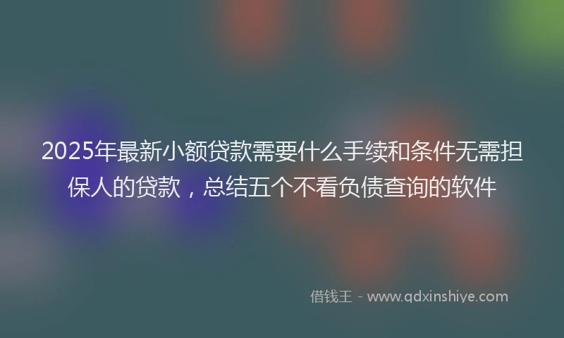 2025年最新小额贷款需要什么手续和条件无需担保人的贷款，总结五个不看负债查询的软件
