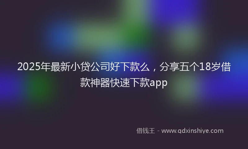2025年最新小贷公司好下款么，分享五个18岁借款神器快速下款app