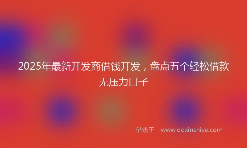 2025年最新开发商借钱开发，盘点五个轻松借款无压力口子
