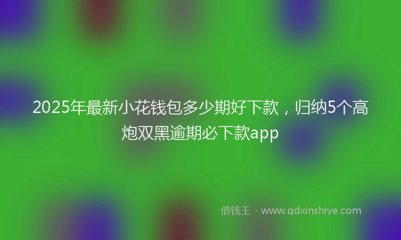 2025年最新小花钱包多少期好下款，归纳5个高炮双黑逾期必下款app
