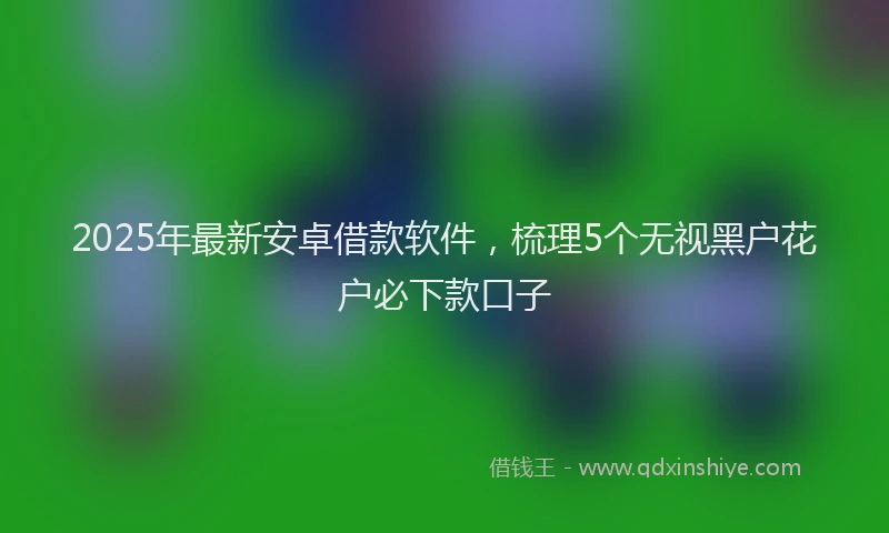 2025年最新安卓借款软件，梳理5个无视黑户花户必下款口子