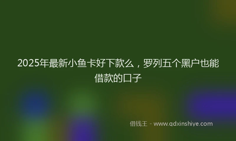 2025年最新小鱼卡好下款么，罗列五个黑户也能借款的口子